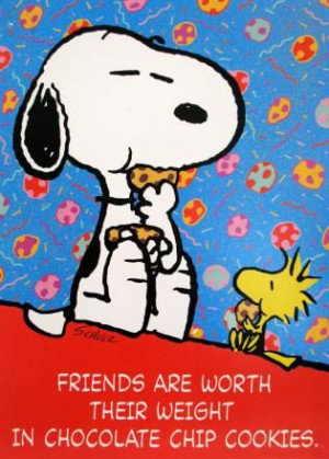 Snoopy and Chocolate Chip Cookies Poster