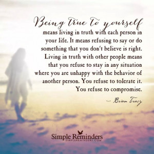 Being true to yourself...