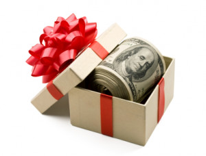 Money in Gift Box