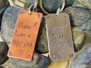 EXACT QUOTE HERE | Hand Stamped Keychain | Purple Pelican Designs