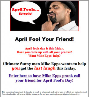 ... PRANK CALL YOUR FRIEND FOR APRIL FOOL’S DAY – Just click the flyer