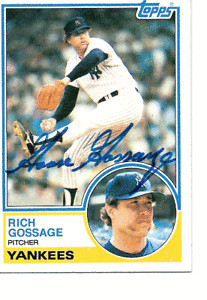 Goose Gossage Autographed 1983 Topps 240 card PSA DNA