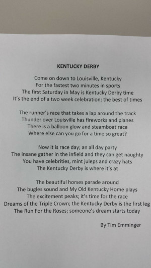 Kentucky Derby PoemKentucky Derby, Derby Poems, Derby Parties