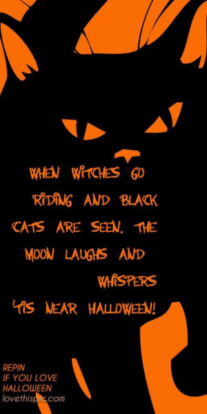 When Witches Go Riding And Black Cats Are Seen. The Moon Laughs And ...