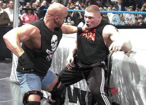 Stone Cold Beating Brock Lesnar