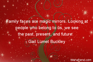family-Family faces are magic mirrors. Looking at people who belong to ...