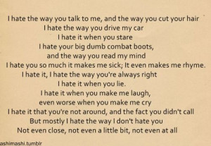 Search results for i hate the way i don't hate you