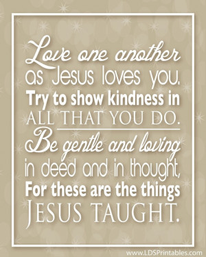 Love God and love one another!
