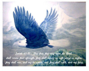 Eagle Greeting Cards with Bible Ver ses set of 6 with envelopes ...