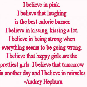believe in pink ...