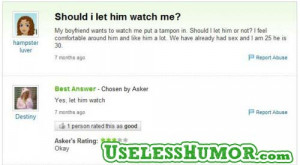 How To Put In A Tampon Real Person Yahoo answers fail tampon for