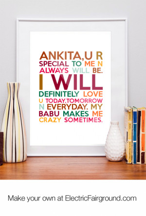 Ankita,U r special to me n always will be. I will definitely love u ...