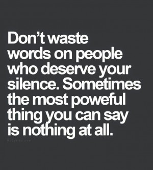 The power of silence