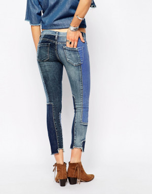 Image 2 of Blank NYC Patchwork Skinny Jeans