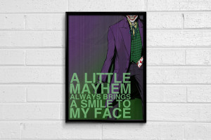 Joker Minimal Quote Framed Art Poster 1