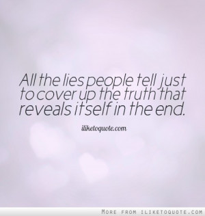 Cover Up Lies Quotes