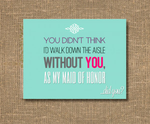 Will You Be My Maid of Honor Funny - Cards - Will You Be My Bridesmaid ...