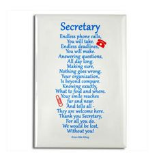 Secretary Appreciation More
