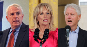 Tom Barrett, Jill Biden and Bill Clinton are shown. | AP Photos