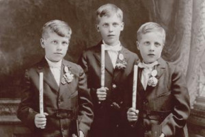 Early 1900's vintage photo of three boys at their Confirmation. Sheri ...