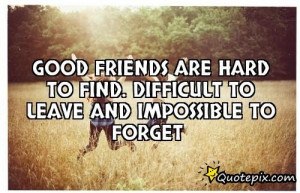 True Friends Are Hard To Find Quotes Good friends are hard to find.