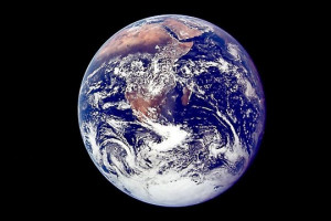 The famous 'blue marble' photo taken by Apollo 17 in 1972, shows ...