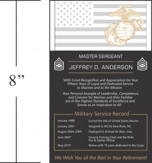 Marine Corps Retirement Plaque Wording