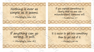 Murphy's Laws Quotes Digital Rectangles on 8.5x11 Sheet (20 Different ...