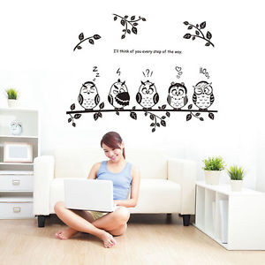 ... -Birds-Branch-Bedroom-Living-Room-Wall-Quote-Stickers-Wall-Decals-Art