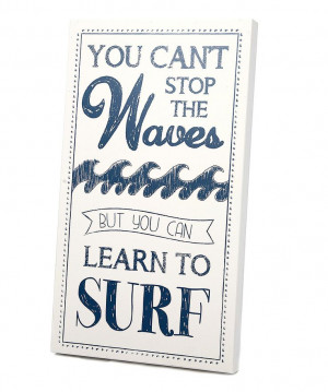 White & Navy 'Learn to Surf' Wall Art | Daily deals for moms, babies ...