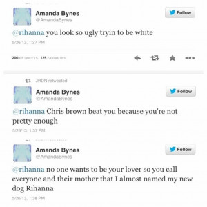 Amanda Bynes slams Rihanna: 'Chris Brown beat you because you're not ...