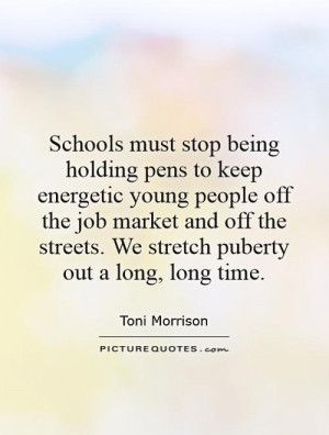 holding pens to keep energetic young people off the job market and off ...