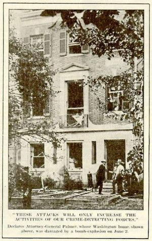 Attorney General Palmer’s home in Washington D.C. after it was ...