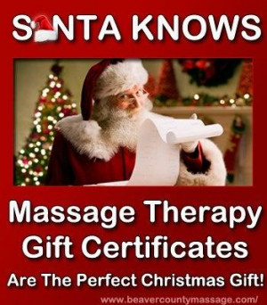 Massage Gift Vouchers for Christmas
