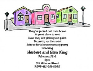 Pretty Houses - Housewarming party invitations