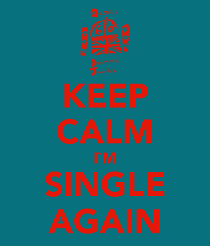 Im Single Again Keep calm i`m single again