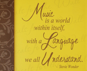Music Stevie Wonder Wall Decal Quote