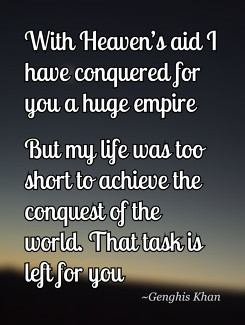 AM the Punishment of God Genghis Khan