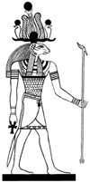 Egyptian God Heru-Shefit Unmounted Rubber Stamp