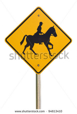 Horse Rider Warning Traffic