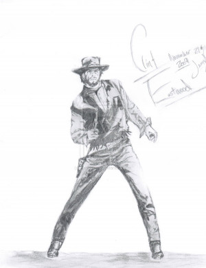 Clint Eastwood Cowboy Drawing