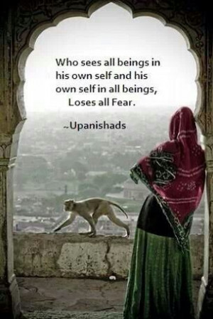Upanishads - Who sees all beings in his own self and his own self in ...