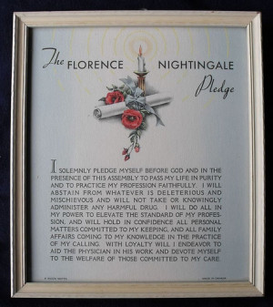 the florence nightingale pledge.