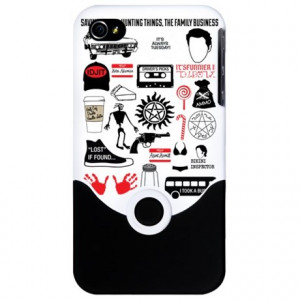 Carry On My Wayward Son Gifts > SPN Quotes Totes iPhone 4 Slider Case