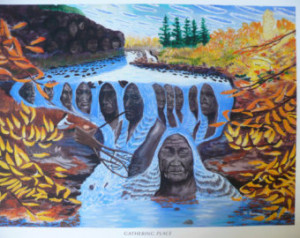 Native American arte, arte onondaga Clan del lobo, lobos tótem animal ...