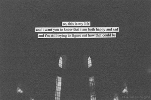 ... happy and sad. and i'm still trying to figure out how that could be