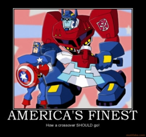 Captain America And Optimus Prime Avengers