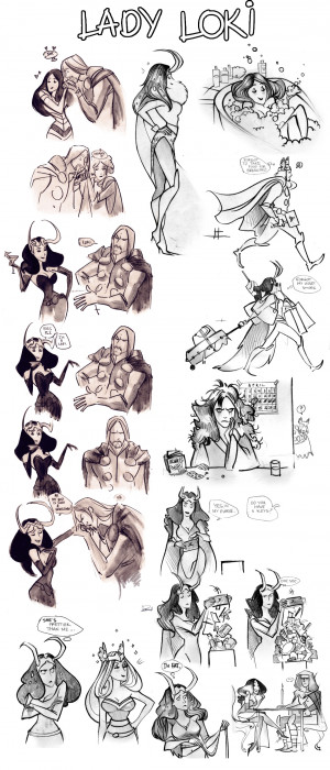 Tags Anime Marvel Thor Odinson Loki Laufeyson Lady Phobs