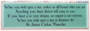 jiminy cricket quotes wish upon a star