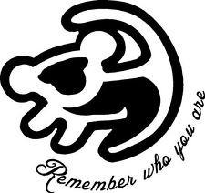 Simba Remember Who You Are ! Lion King Sticker Decal